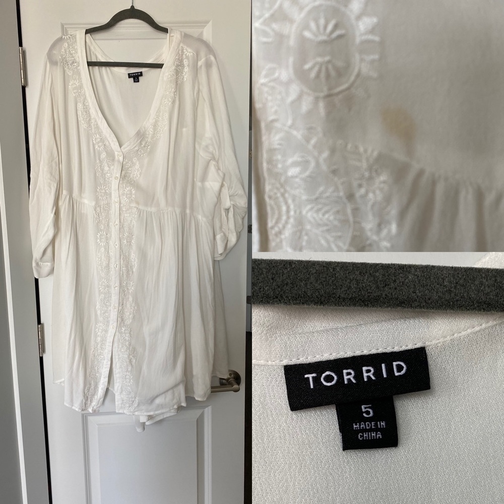 White boho dress, 5X